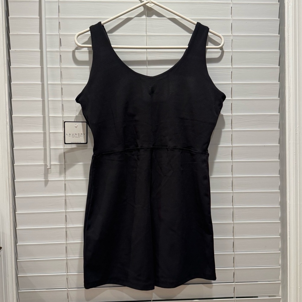 NEW Laundry By Shelli Segal Black Bodysuit Athleisure Pilates Travel Size Large - Picture 6 of 8
